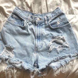 Authentic Vintage Distressed High Rise Denim Shorts